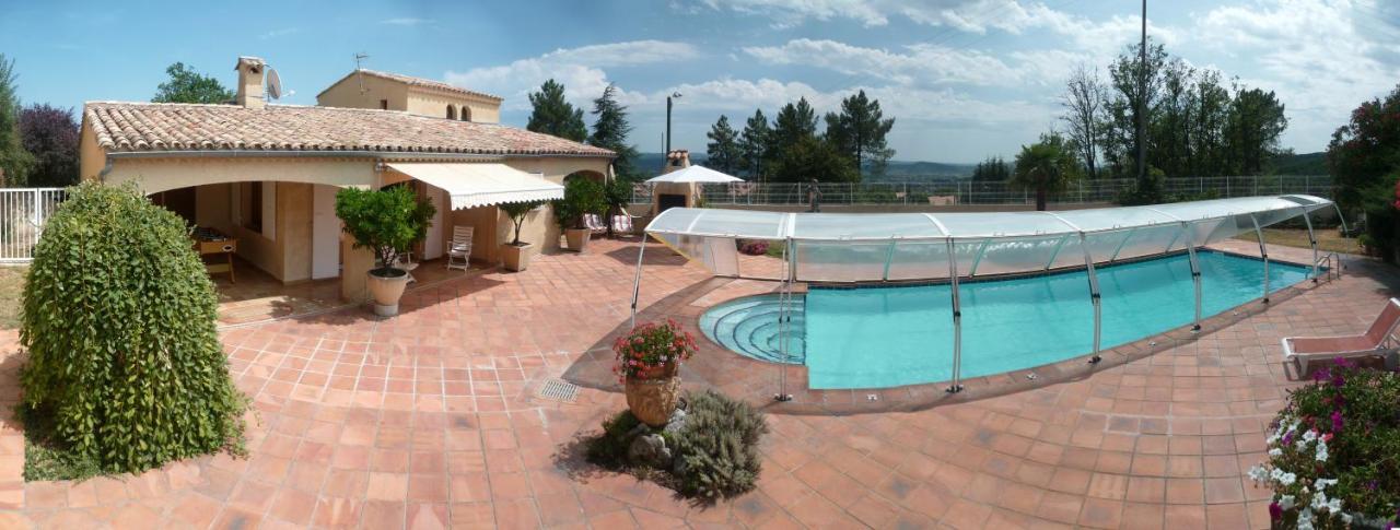 Villa Lazuel, Piscine Privative Chauffee, Vue Panoramique Et Jardin Clos Aubenas Luaran gambar